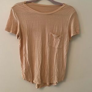 american eagle soft and sexy mustard yellow tee